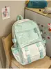 Mochila Anime Estilo Japonês com Bolinhas Doces para Meninas do Ensino Fundamental e Médio para Aula, Biblioteca e Estudo