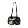 Yue Zi 2026 Outono Inicial Nova Bolsa Pequena Elegante Versátil Chique de Bolinhas Bolsa Boston de Mão Bolsa Transversal de Ombro