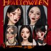 Adesivo de tatuagem de Halloween Simulação Facial Cicatriz descartável Horror Homens e Mulheres Costura Festa Maquiagem Decoração de Halloween