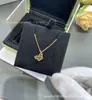 Mini Collar de Mariposa V Gold Van Cleef, Chapado en Oro de 18K, Nácar Blanco, Pulsera, Pendientes y Cadena para Clavícula de Mariposa Lujosos y Sofisticados