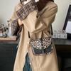 Bolso de Hombro Texturizado con Diseño Nicho de Moda para Mujer 2025 Nuevo Principio de Primavera Bolso de Hombro con Textura Estampado de Leopardo de Moda Bolso de Silla de Montar