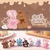 Figuritas de juguete de dibujos animados de moda, decoraciones de escritorio, manualidades de resina de la caja sorpresa Bibo Senyouhui, juguetes para niños al por mayor