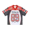 Camiseta de Jersey Masculina Jie Zhan com Decote V, Estampa Digital Color Block, Nova Moda de Verão da Marca, Manga Curta.