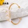 Runya Cristal Transfronterizo Piedra Cruda de Cristal Natural Pulsera Envuelta en Alambre Hecho a Mano Fábrica de Accesorios de Joyería de Cristal Envueltos en Alambre Venta al por Mayor