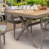 Aijia Mesas y Sillas de Patio al Aire Libre Jardín al Aire Libre Balcón Ocio Cafetería Mesa de Comedor Silla de Cuerda para Casa de Huéspedes