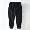 L8223 calça casual de linho fresca com cintura elástica e cordão masculino solta jovem de algodão longa uma geração de cabelo