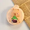 Estilo ins lindo oso peine cojín de aire peine espejo plegable peine portátil masaje airbag peine mini espejo de maquillaje venta al por mayor