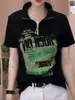 Camiseta Casual de Manga Corta de Algodón Puro con Media Cremallera para Mujer, Moda de Verano Versátil de Corte Ajustado, Top Rejuvenecedor