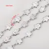 Aço inoxidável banhado a ouro 18K, corrente de disco com padrão geométrico, design único, acessórios para colar e pulseira DIY