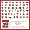 Adesivos PET Flores Coloridas Material para Decoração de Diário Floral Impermeáveis Transparentes Adesivos de Capa de Celular de Alto Valor