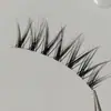 Cílios postiços de haste transparente ultrafina, tufos únicos, ponta cruzada, naturais, espessos, estilo Barbie japonesa, desenho animado, cauda de andorinha, mestiço asiático