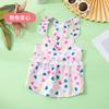 Nova fábrica direta pet verão filhote de cachorro gato bonito fresco vestido floral confortável saia pet