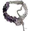 [Jiuyou] pulseira de personalidade com pingente de raposa de nove caudas em gradiente roxo suave, design de nicho, pulseira para amigas estudantes