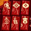 2027 Año del Cordero Sobre Rojo Hojuelas Doradas Escarchado Creativo Dibujos Animados 3D Zodiaco Cien Yuan Mil Yuanes Sobre de Dinero de la Suerte Bolsa de Sobre Rojo de Año Nuevo