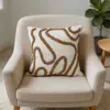 Fronha de Pelúcia com Padrão de Linhas Círculo Flanela Pousada Sofá Encosto Quarto Cabeceira Almofada Decorativa Fonte de Fábrica Transfronteiriça Personalização
