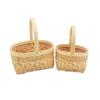 Cesta de Flores Portátil de Madera Personalizada, Cesta de Frutas y Pan, Cesta de Frutas de Tronco, Cesta Rectangular de Exhibición para Supermercado, Cesta de Regalo para Acompañante