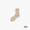 Meias Zhuji Meias de Renda Meia-Calça Feminina Outono e Inverno Cor Sólida Meias de Algodão Meias Felpudas de Bolinhas Meias de Inverno para Meninas Venda por Atacado