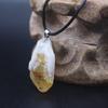 Ventas Calientes Transfronterizas Temu Xiyin Amatista Citrino Piedra Bruta Cortada a Mano Pulida Colgante Asimétrico Collar