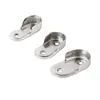 Barra de Cabide Espessa para Guarda-Roupa Suporte de Roupas para Guarda-Roupa Suporte Fixo Flange de Abertura Assento Tubo de Roupas para Guarda-Roupa Acessórios de Hardware para Decoração Doméstica