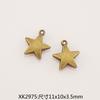 Acessórios de joias de liga DIY estrelas ouro 10mm pingente de estrela de cinco pontas pulseira colar material de decoração de Natal