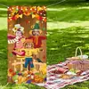 Banderín de madera transfronterizo para fotos de Acción de Gracias, colgante de puerta para fiesta navideña, decoración de ambiente, cortina decorativa de puerta para sesiones de fotos