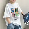 Camiseta de Manga Corta para Niños Verano 2026 Nuevo Estilo para Niños Mayores, Top Delgado de Dibujos Animados Fresco y Moderno para Niños