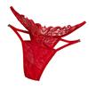 Lencería Sexy Cintura Baja Encaje Tentación Jacquard Sexy Tanga para Mujer Recorte Caliente Transpirable Tirante Fino Calzones para Mujer