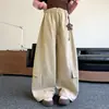 Pantalones Cargo para Niñas Otoño 2026 Nuevos Pantalones de Algodón de Color Sólido con Colgante de Estrella para Niñas Mayores, Pantalones Rectos de Pierna Ancha