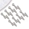 Colgante de Acero Inoxidable con Forma de Corazón y Estrella de Cinco Puntas con Patrón Dorado, Dijes en Forma de Corazón para Pulseras y Collares, Accesorios para Joyería DIY