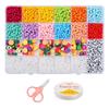 Cuentas de arroz transfronterizas de 24 cuadrículas, cerámica blanda, perlas de imitación, ideales para hacer pulseras, collares y accesorios de joyería caseros.
