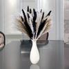 82 peças grama de cauda de coelho preto e branco junco poeira mix buquê decoração de casa enfeites de flor seca venda quente transfronteiriça
