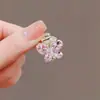 Acessório de Cabelo Novo Estilo Coreano e Japonês com Laço de Cristal Mini Presilha de Cabelo Mini Presilha de Garra Presilha Lateral para Franja Presilha para Franja da Testa para Mulheres em Estilo Tradicional