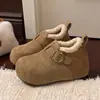 Aumento Interno Suela Gruesa Más Terciopelo Completamente Cubiertos Zapatos Birkenstock Zapatos de Mujer 2026 Otoño/Invierno Nuevo Estilo Botas de Nieve Zapatos Peludos Zapatos de Algodón Mujer
