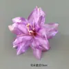 Pasador de flor de lirio, tocado de flor de seda, pinza para el pelo para fotografía de viaje, accesorio floral lateral para el pelo para Hanfu y falda Ma Mian, accesorio para fotografía