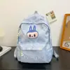 Mochila Nueva Estudiante de Secundaria Bolsa Escolar Tendencia Dibujos Animados Labubu Mochila de Paseo Moda Casual