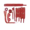 Conjunto de terno SM Bundled Couro Pelúcia Conjunto de sete peças Conjunto de dez peças Brinquedo sexual Feminino Casal Bondage Adulto