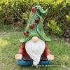 Enfeites de elfo anão meditando artesanato de resina pátio jardim luz solar enfeites de joaninha anão