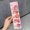 Novo Clipe Fofo de Areia Movediça para Crianças Desenho Animado Fruta Presilha de Cabelo Envolta em Tecido que Não Machuca o Cabelo Presilha de Cabelo Cor Macaron Atacado Entrega