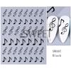 Pegatinas Transfronterizas para Uñas New Nail Art ins Símbolo Musical Gótico Letra Inglesa 3D Adhesivas para Uñas Venta al por Mayor
