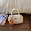 Bolso de Bowling de Mano Nuevo Diseño Retro de Nicho para Mujer, Textura de Cuero Suave, Bolso de Hombro de Moda, Bolso Cruzado Moderno