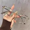 Gafas Planas para Mujer, Modernas, Geniales, Ultraligeras, Té Frío, Cara Lisa, Elegantes, Ropa de Trabajo, Gafas Pequeñas de Montura Cat-Eye a la Moda