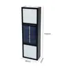Lámpara de Pared Luminosa Solar 6LED Arriba y Abajo Lavador de Pared de Patio Panel Solar Lámpara de Jardín Exterior Luz de Ambiente para Valla
