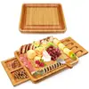 Novo Conjunto de Tábua de Queijo de Bambu Transfronteiriço, Prato de Queijo de Madeira para Cozinha, Tábua de Corte, Tábua de Pão