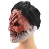 Máscara de cara podrida de terror de Halloween máscara de mutante zombi tocado de cabeza de zombi calavera accesorios de habitación de casa encantada sangrientos