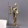 Latón Puro Li Bai Li Taibai Levantando su Copa para Invitar a la Luna, Santo del Vino Vintage Li Bai Artesanía para Escritorio Pequeño Adorno