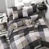 Juego de Ropa de Cama de Algodón con Dibujos de Sábila Fresco y Amigable con la Piel de Cuatro Piezas para Dormitorio de Estudiante Juego de Sábana Individual y Funda de Edredón de Tres Piezas