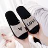 Jujia New LOVE LOVE lovers pantuflas de algodón para el hogar para hombres y mujeres, pantuflas antideslizantes con apertura al por mayor