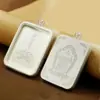 Concha de Tangka Concha Redonda Blanco Amarillo Acero de Titanio Cara Única Doble Cara Caja Gawu Concha de Metal Tibetano Amuleto Buda del Zodiaco Concha No