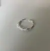 Anillo Liso de Plata de Ley S925 para Mujer Simple Nicho Lujo Accesible Gama Alta Estilo Ins No se Desvanece Anillo Abierto Venta al por Mayor