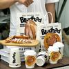 Bolsa de Papel Kraft Marrón Bolso de Mano Bolsa para Llevar Café Tostado Té con Leche Bolsa para Llevar Doble Vaso Bebida Bolsa de Papel Logotipo Impreso Personalizado